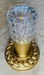 LED Garden light Gold, leaf design 9 inches tall on 2inch diameter pole. 