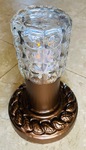 LED Garden light Brown, 9 inches tall on 2inch diameter pole. 