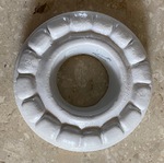 Sprinkler ring White links design, cast concrete