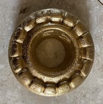 Sprinkler ring Gold, links design, cast concrete