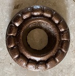Sprinkler ring Brown, links design, cast concrete