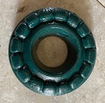 Sprinkler ring Green, links design, cast concrete