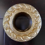 Sprinkler ring, cast concrete, painted in four colors