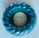 Sprinkler ring, rope dsign Green, cast concrete