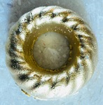 Sprinkler ring, rope design Gold, cast concrete