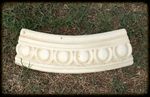 Eggs and more, cast concrete, painted in two colors