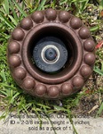 Sprinkler ring Brown, pearls design, small cast concrete