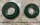 Sprinkler ring pearls 24 design large and small, cast concrete, painted green