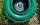 Sprinkler ring plain design, small, cast concrete, painted green
