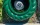 Sprinkler ring Rope #3 design large, cast concrete, painted green