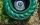 Sprinkler ring Rope #3 design small, cast concrete, painted green